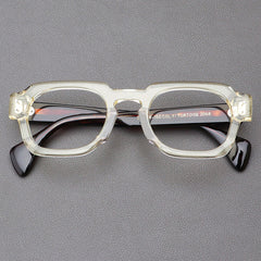 Rotonya Acetate Retro Square Glasses Frame