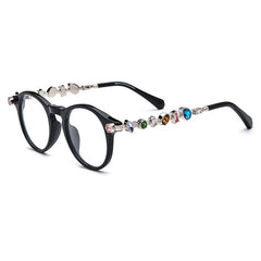 Opal Vintage Rhinesotne Cat Eye Glasses Frame