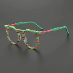 Paelor Retro Round Acetate Glasses Frame