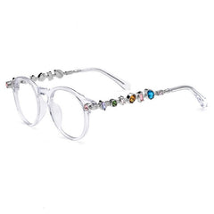 Opal Vintage Rhinesotne Cat Eye Glasses Frame