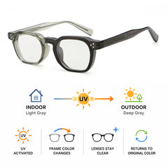 Marin Retro Polygon Photochromic Glasses Frame