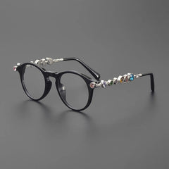 Opal Vintage Rhinesotne Cat Eye Glasses Frame
