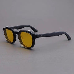 Crowe Vintage Acetate Glasses Frame With sunglasses Clips