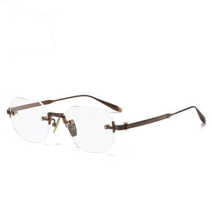 Spurs Retro Rimless Titanium Glasses Frame