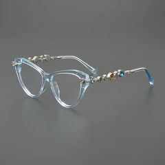 Ruby Vintage Rhinesotne Cat Eye Glasses Frame