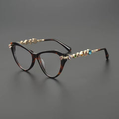 Ruby Vintage Rhinesotne Cat Eye Glasses Frame