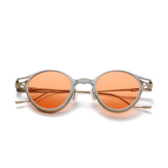 TJ Oval Titanium Glasses Frame With Magnetic Sunglasses Clips