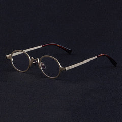 Alden Personality Brand Quality Metal Punk Glasses Frame oval frame Southood Gold 