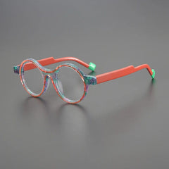 Ansley Retro Round Acetate Glasses Frame Round Frames Southood Green 