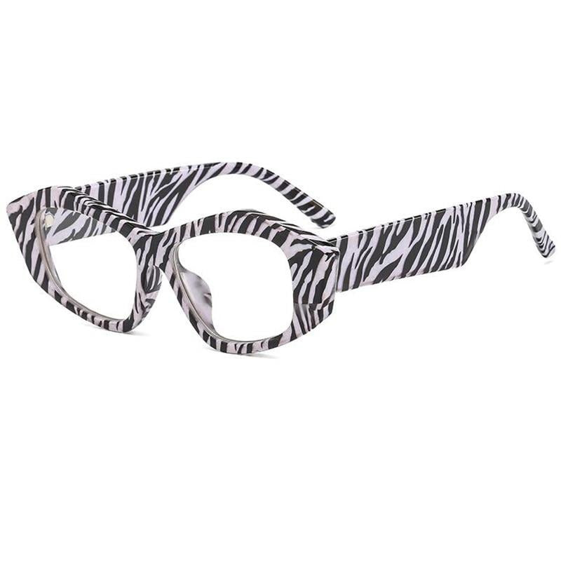 Antonia Zebra Print Glasses Frame Geometric Frames Southood 