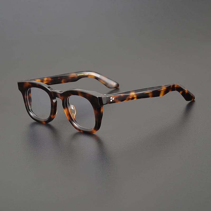 Artur Vintage Thick Acetate Glasses Frame Rectangle Frames Southood Leopard 