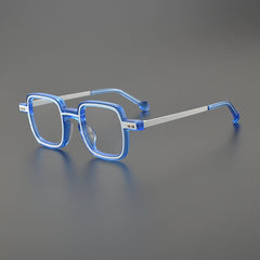 Arwin Retro Acetate Eyeglasses Frame Rectangle Frames Southood Blue White 