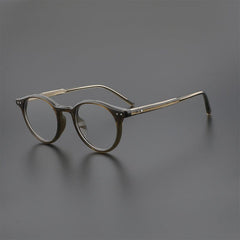 Ashlen TR90 Vintage Eyeglasses Frame With Sunglasses Clips Round Frames Southood 