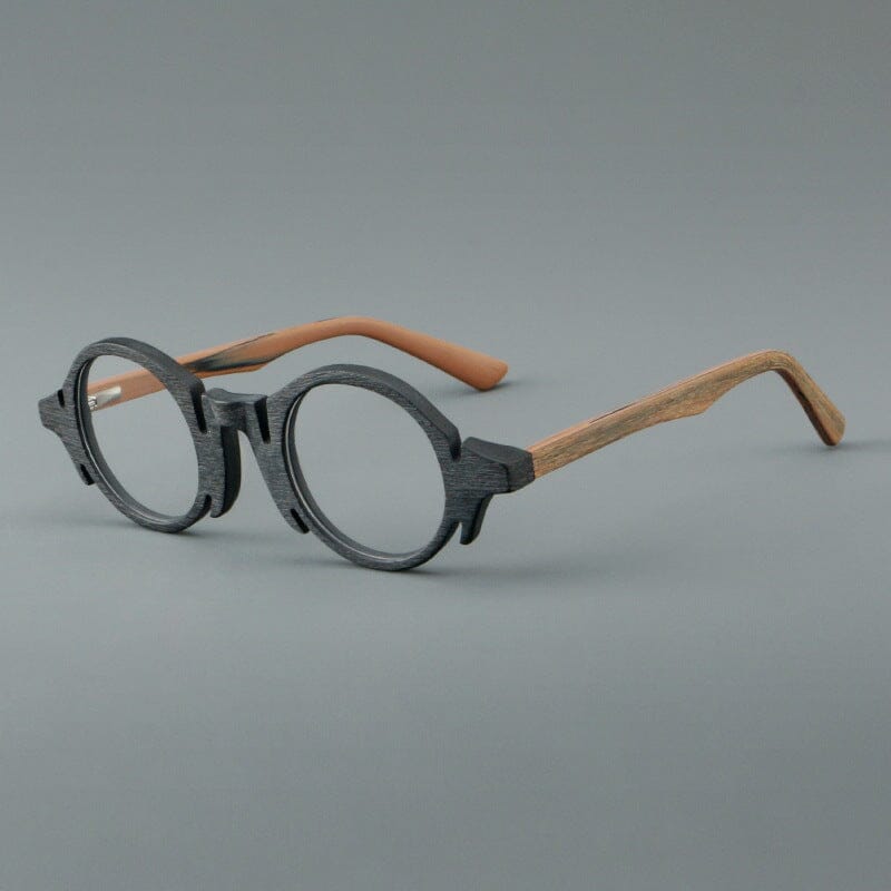 Audun Vintage Round Acetate Frame Round Frames Southood Matte Black 