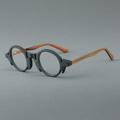 Audun Vintage Round Acetate Frame Round Frames Southood Matte Black 
