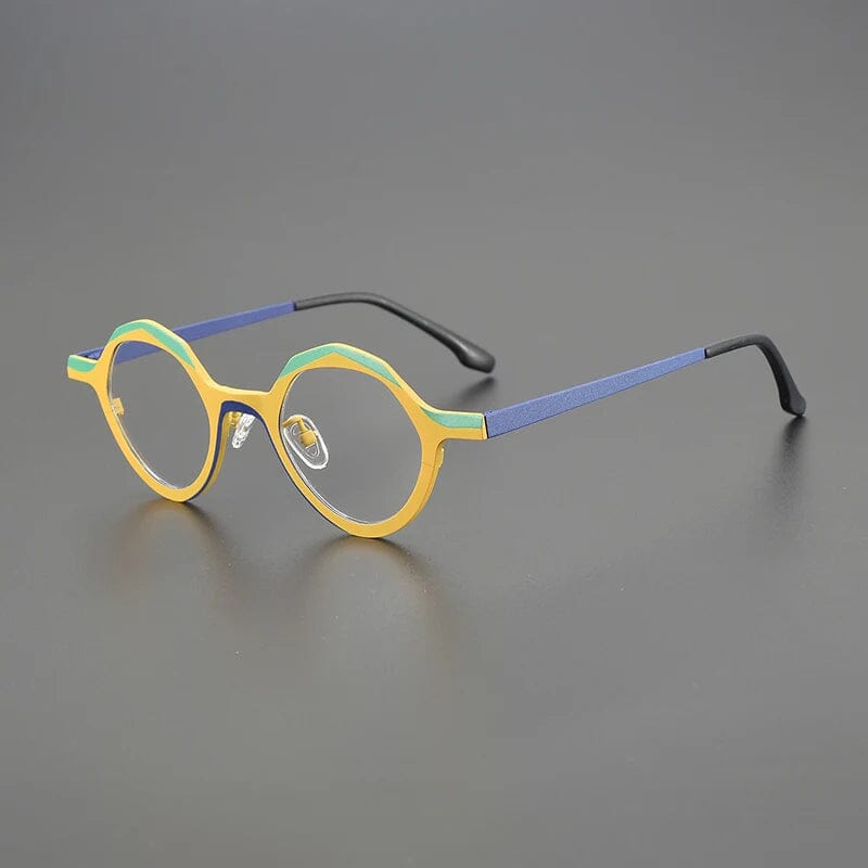 Barwolf Titanium Geometric Glasses Frame Geometric Frames Southood Yellow 