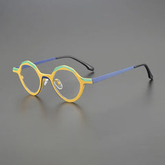Barwolf Titanium Geometric Glasses Frame Geometric Frames Southood Yellow 
