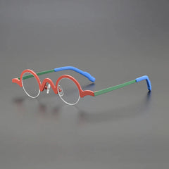 Beecher Small Round Titanium Glasses Frame Round Frames Southood Red 