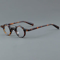 Bert Punk Retro Round Acetate Frame Round Frames Southood Leopard 