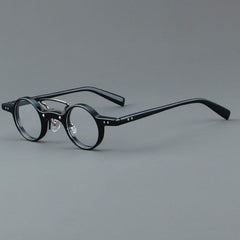 Bert Small Retro Round Acetate Frame Round Frames Southood Black 