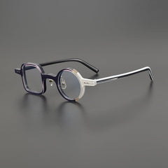 Bink Retro Acetate Glasses Frame Geometric Frames Southood Blue White 