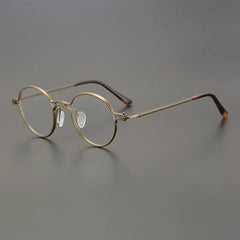 Bjorn Retro Round Titanium Glasses Frame Round Frames Southood Bronze 