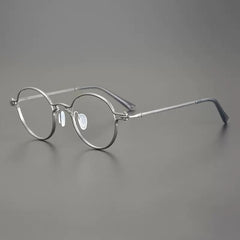 Bjorn Retro Round Titanium Glasses Frame Round Frames Southood Gun 