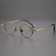 Briar Titanium Vintage Round Eyeglasses Frames Round Frames Southood Bronze 
