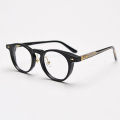 Brice Vintage Acetate Glasses Frames Round Frames Southood Black 