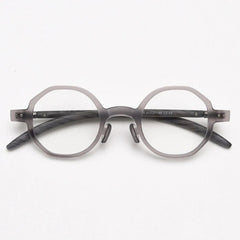 Brok Polygon TR90 Vintage Eyeglass Frame Geometric Frames Southood Grey 