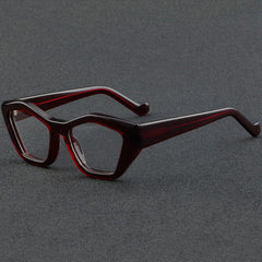 Bryanne Cat Eye Acetate Glasses Frame Cat Eye Frames Southood Wine red 