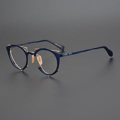 Calum Retro Titanium Glasses Frame Geometric Frames Southood Blue 