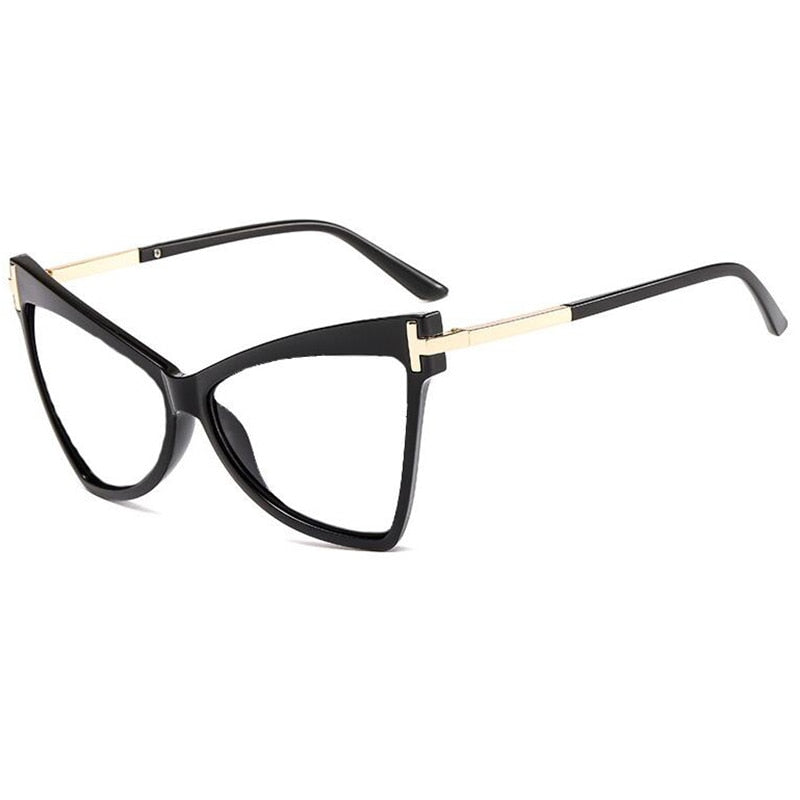 Caroline Cat Eye Clear Light Glasses Cat Eye Frames Southood C1 black clear 