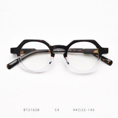 Celio Vintage Round Optical Glasses Frames Round Frames Southood LeopardClear 