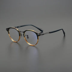 Cumulus Vintage Acetate Glasses Frame Round Frames Southood Green Tea 