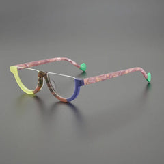 Cyd Retro Semi Circle Acetate Glasses Frame Oval Frames Southood 