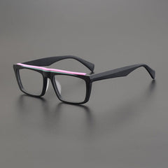 Dacio Acetate Rectangle Glasses Frame Rectangle Frames Southood Mattte Black 
