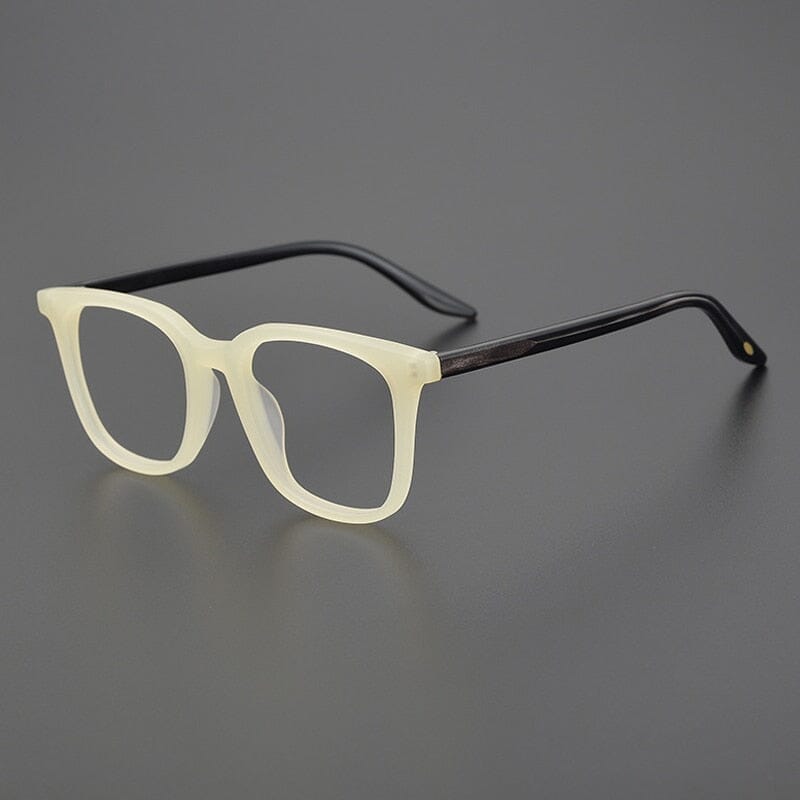Dalwin Vintage Acetate Glasses Frame Rectangle Frames Southood Matte Yellow 