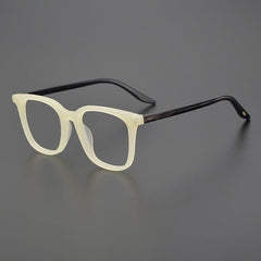 Dalwin Vintage Acetate Glasses Frame Rectangle Frames Southood Matte Yellow 