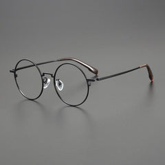 Daniel Vintage Titanium Glasses Frame Round Frames Southood Black 