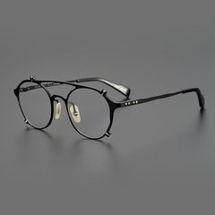 Danvin Pilot Titanium Glasses Frame Aviator Frames Southood Black 