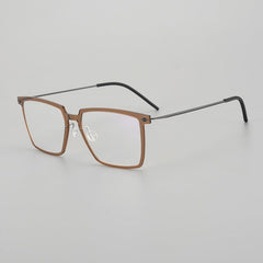 Danyelle Ultra light Titanium Glasses Frame Rectangle Frames Southood Tea 