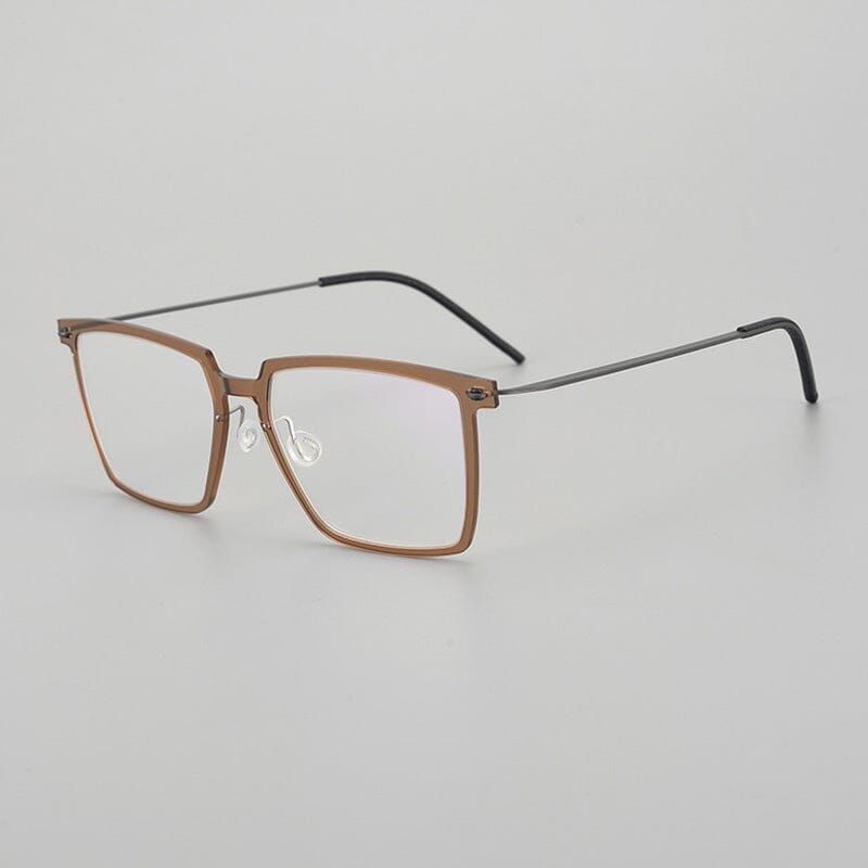 Danyelle Ultra light Titanium Glasses Frame Rectangle Frames Southood Tea 