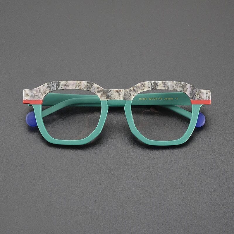 Dayne Retro Rectangle Glasses Frame Rectangle Frames Southood Matte Green 
