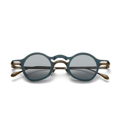 DC Round Titanium Glasses Frame With Magnetic Sunglasses Clips Aviator Frames Southood Green 