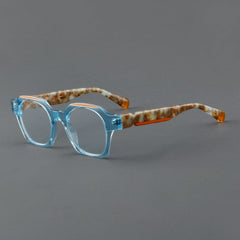 Del Retro Acetate Glasses Frame Geometric Frames Southood Blue 