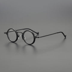 Denver Acetate Glasses Frame Round Frames Southood Black 
