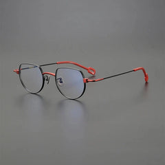 Desire Titanium Geometric Glasses Frame Geometric Frames Southood Black red 