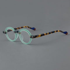 Dimash Round Acetate Optical Glasses Frame Round Frames Southood Green Leopard 