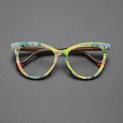 Dina Acetate Cat Eye Glasses Frame Cat Eye Frames Southood Yellow 